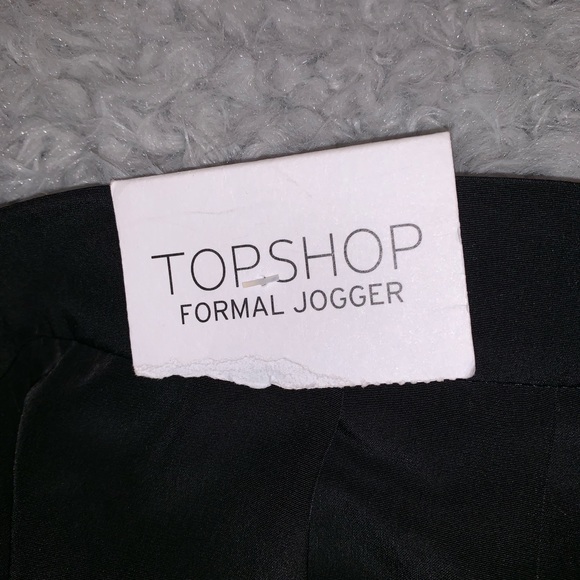 TOPSHOP Formal Jogger Pants NWT Black 14 / 40 - Picture 3 of 7
